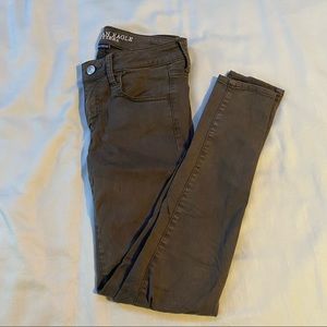 American eagle super stretch olive jeans/jeggings